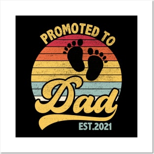 Promoted to Daddy 2021, Funny New Dad Baby Posters and Art